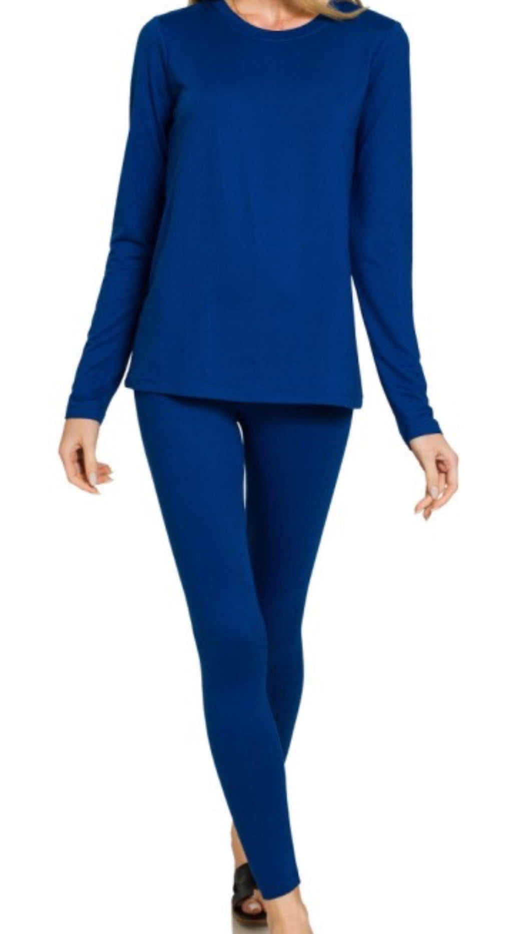 “GET UP AND GO” leggings set(lt navy)