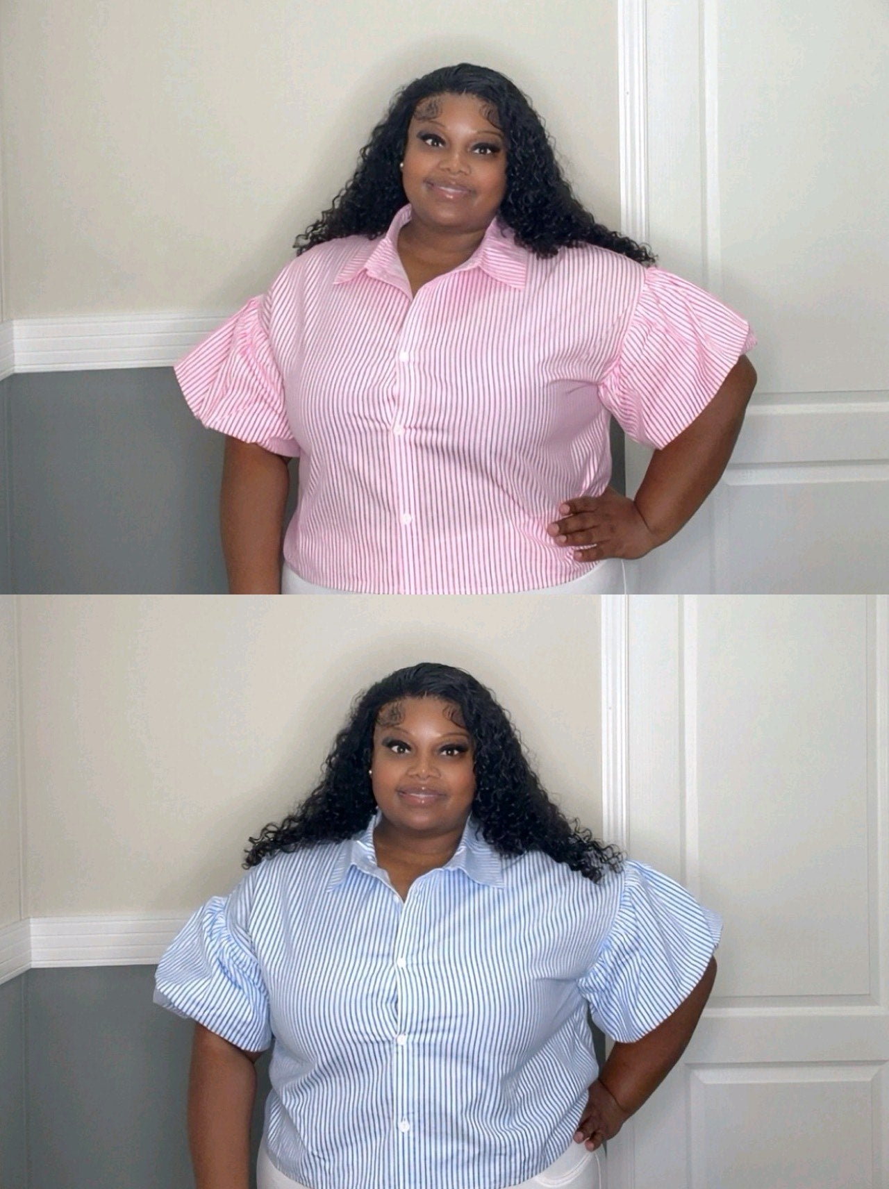 “PETAL BLOSSOM” button up shirt