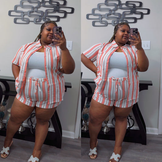 “SUMMER BLISS”short set(pink)