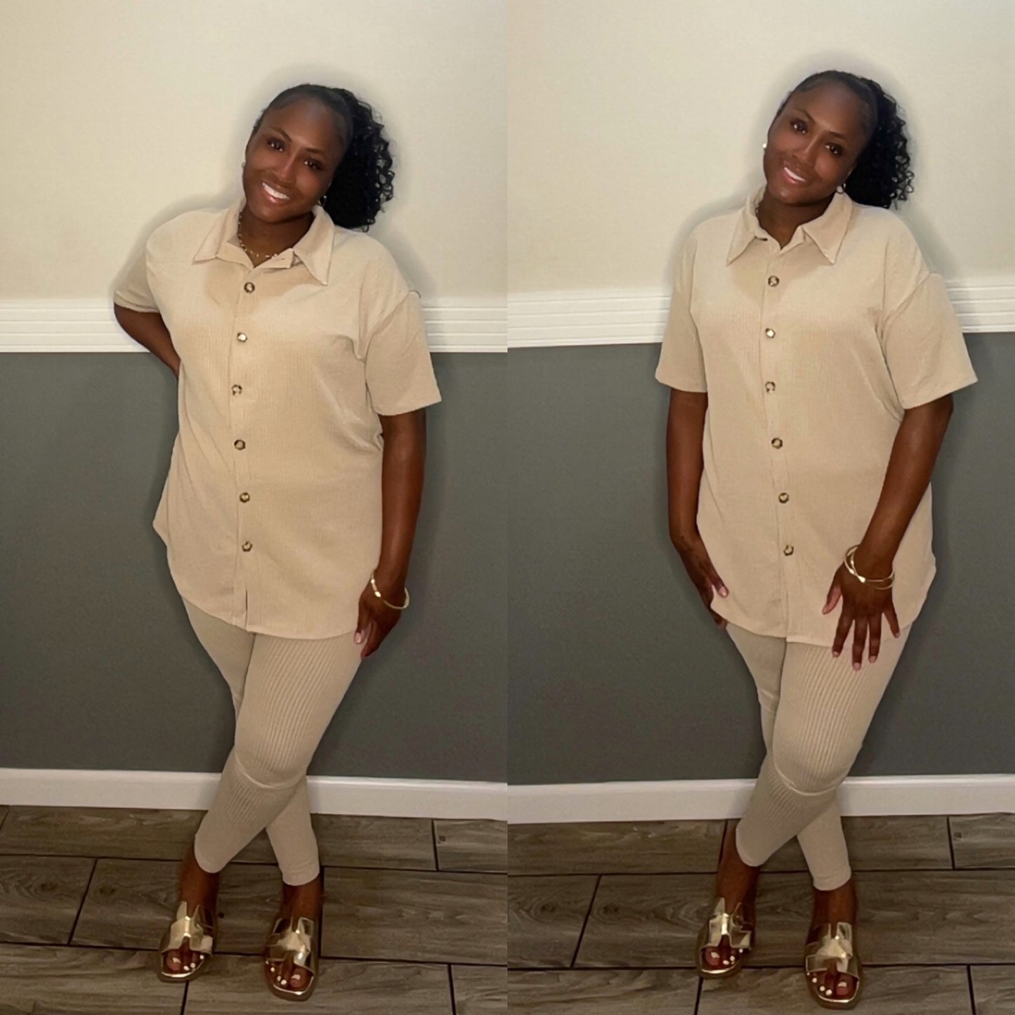 “MILANI” legging set(tan)