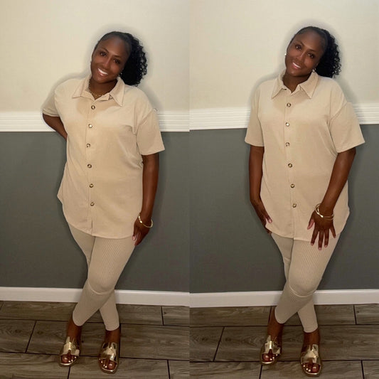 “MILANI” legging set(tan)