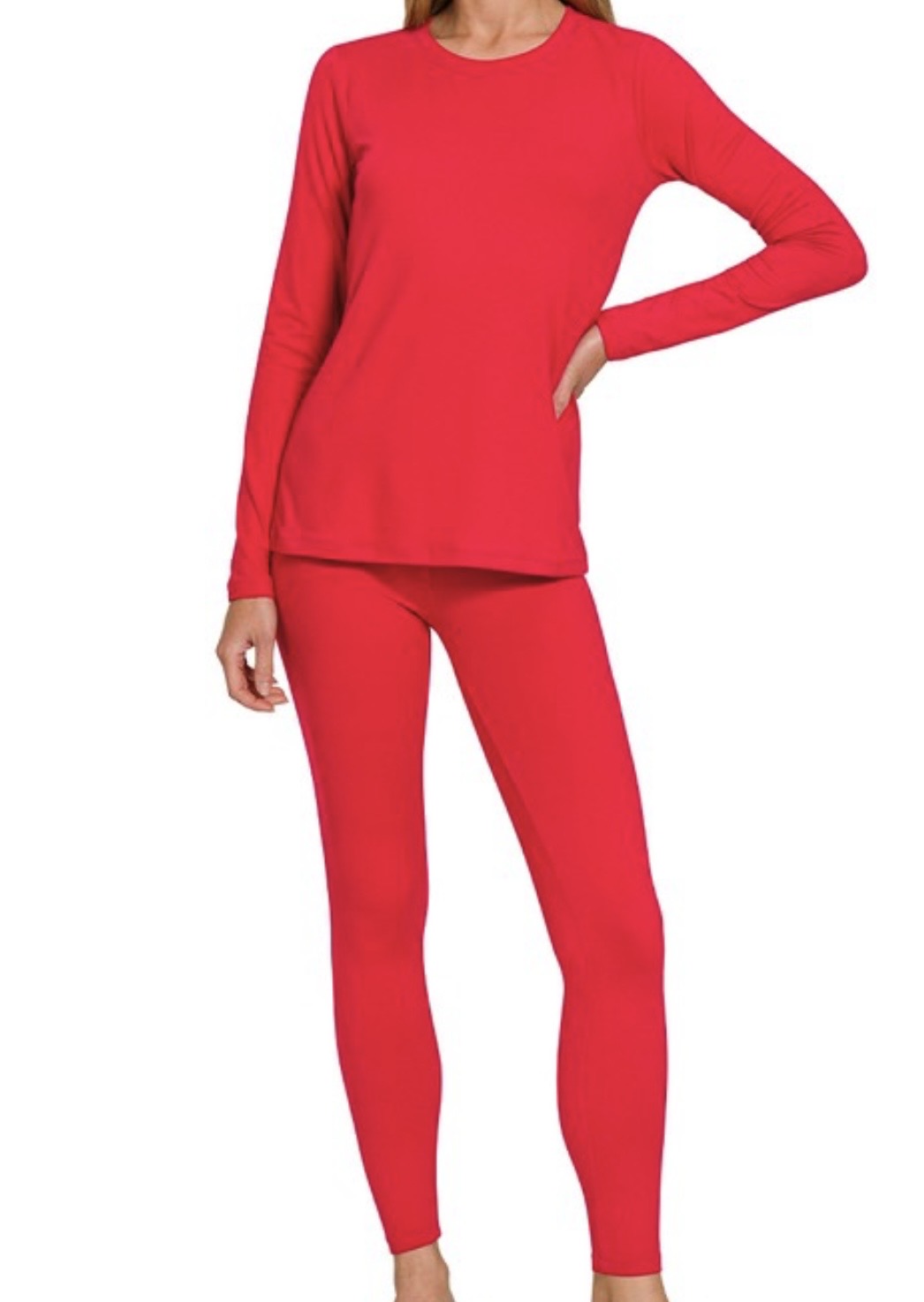 “GET UP AND GO” legging set(red)