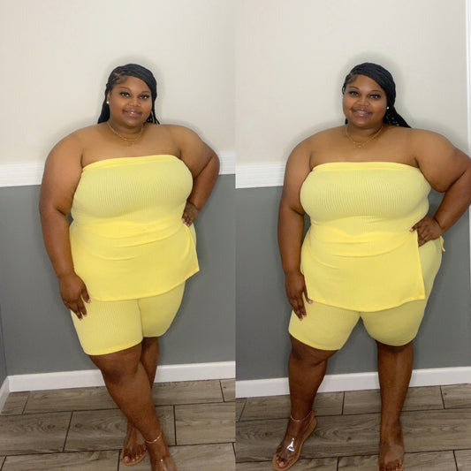 “SPRING FLING”short set(yellow)