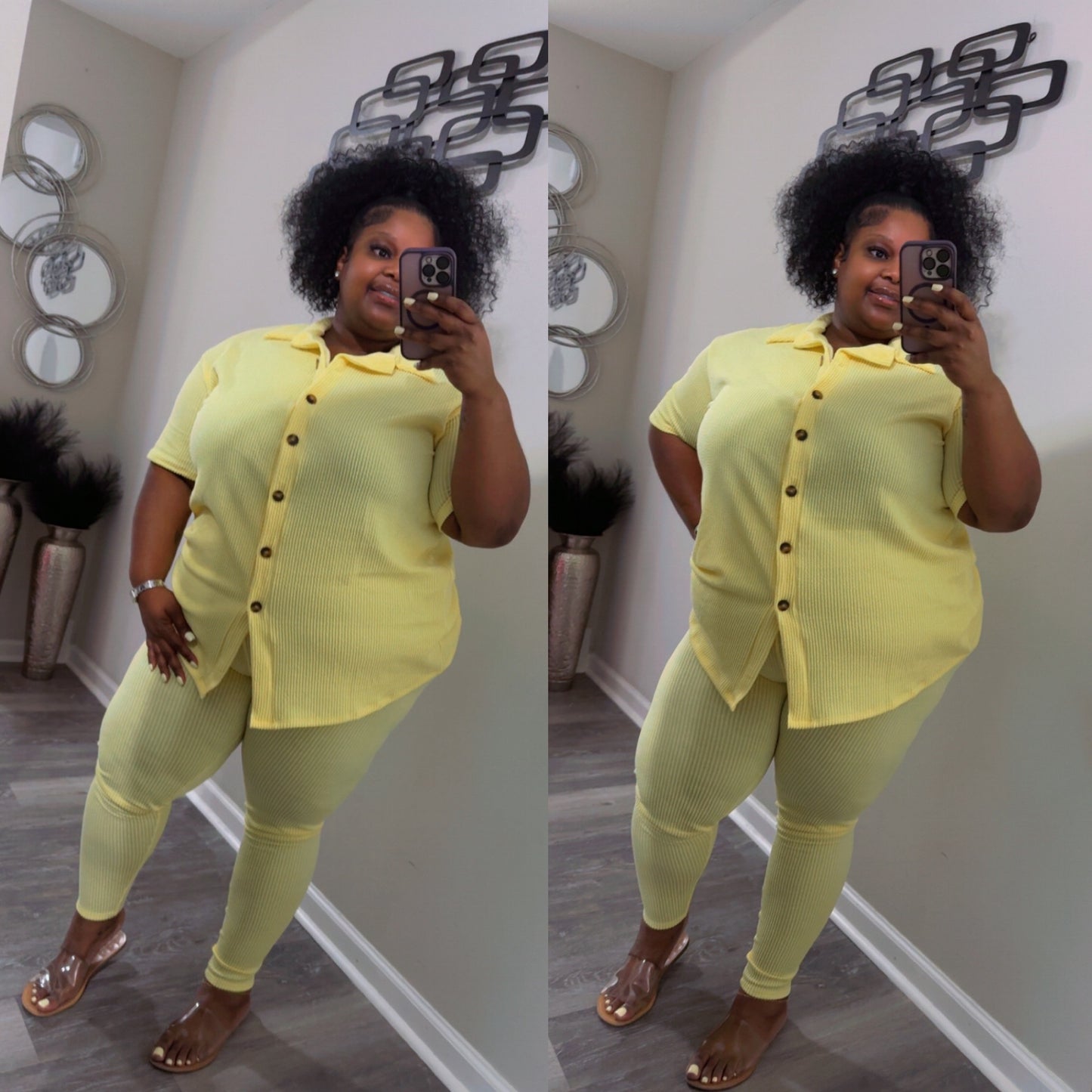 “MILANI” lounge set(butter yellow)