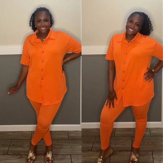 “Milani” legging set(orange)