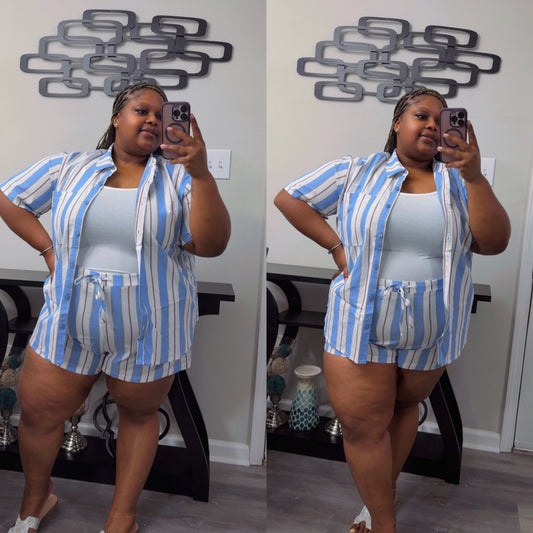 “SUMMER BLISS” short set(blue)