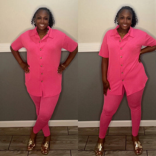 “MILANI” legging set(hot pink)