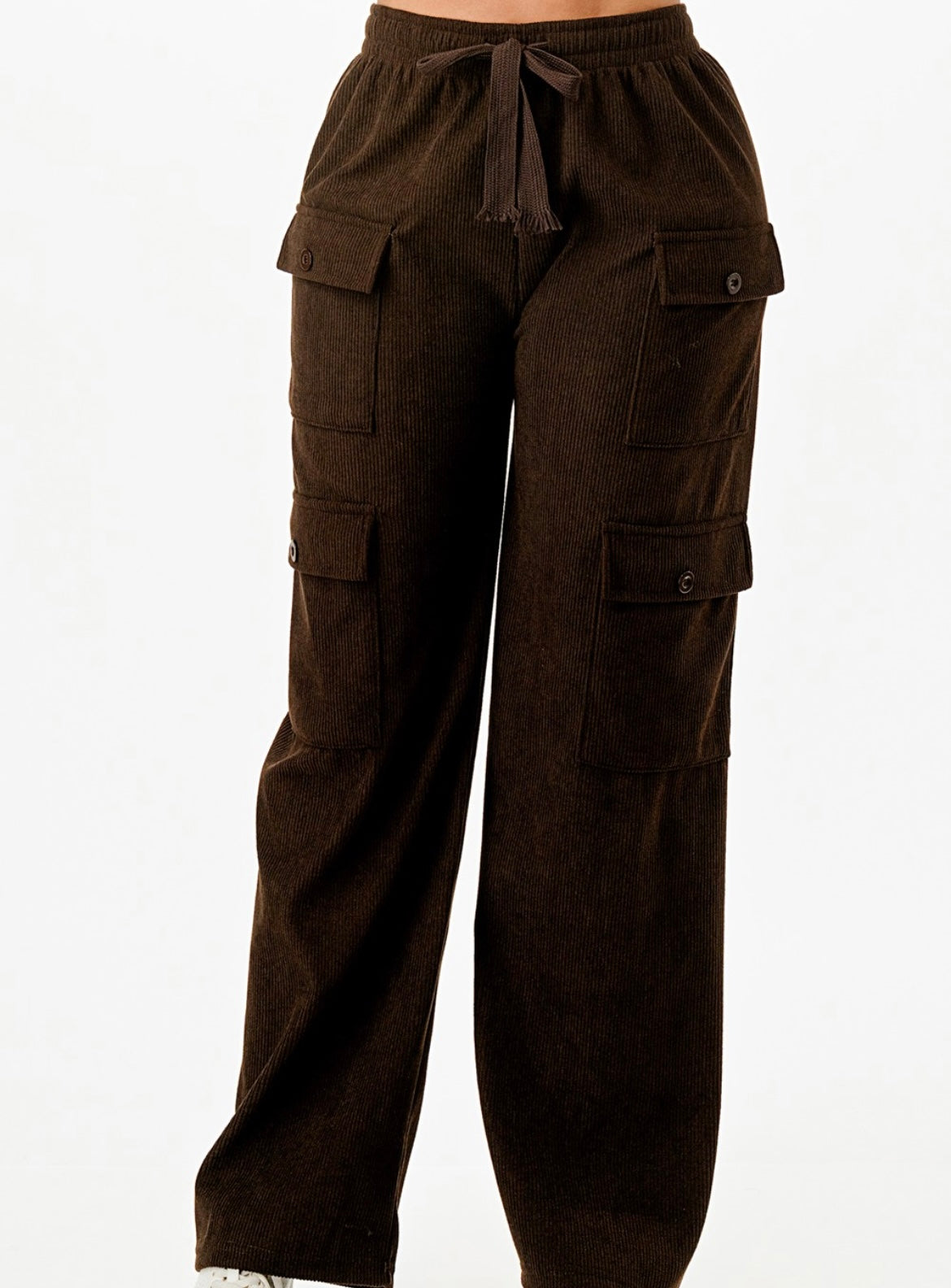 “LEVEL UP” corduroy cargo pants(dark brown)