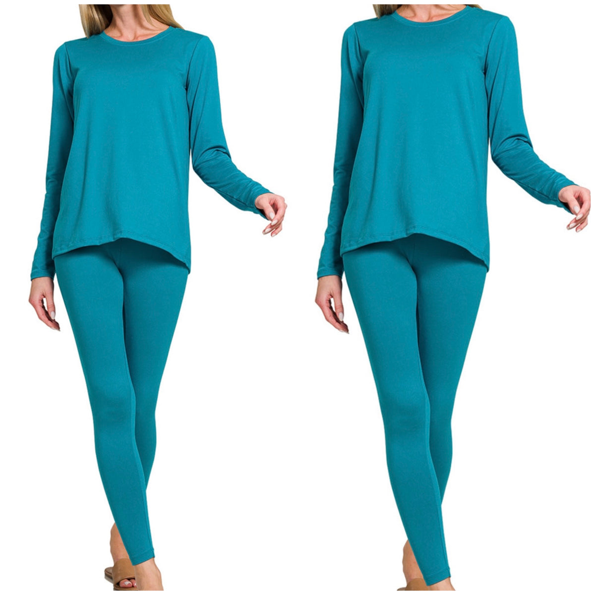 “GET UP AND GO” legging set(teal)